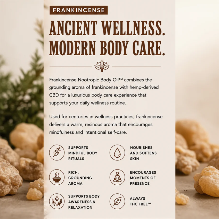 Nootropic Body Oil ™ Frankincense Scent