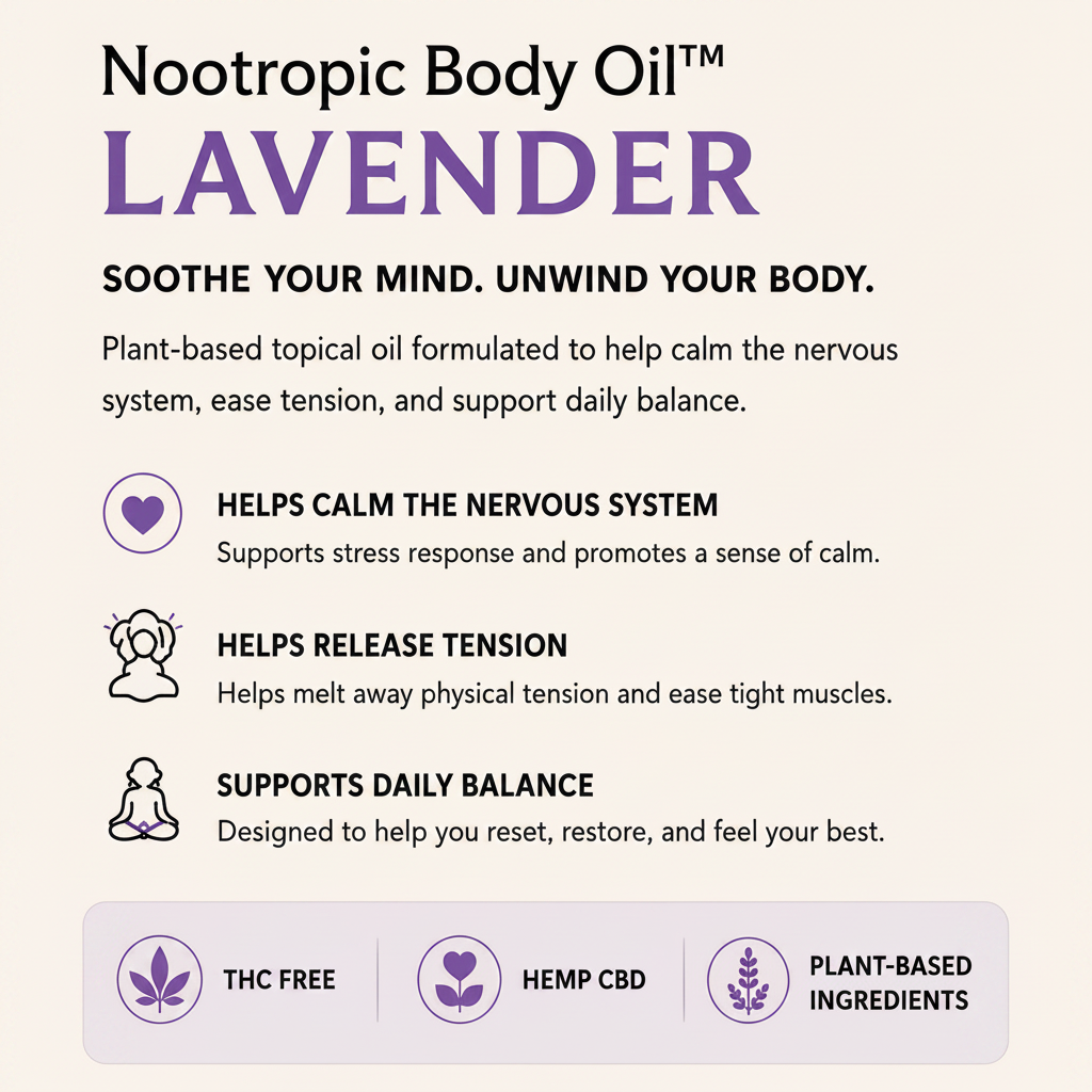 Nootropic Body Oil ™ Lavender Scent